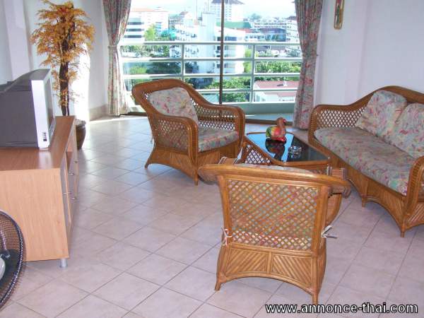 Le salon, La t�l�vision et le balcon.