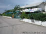 The fence and the building